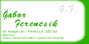 gabor ferencsik business card